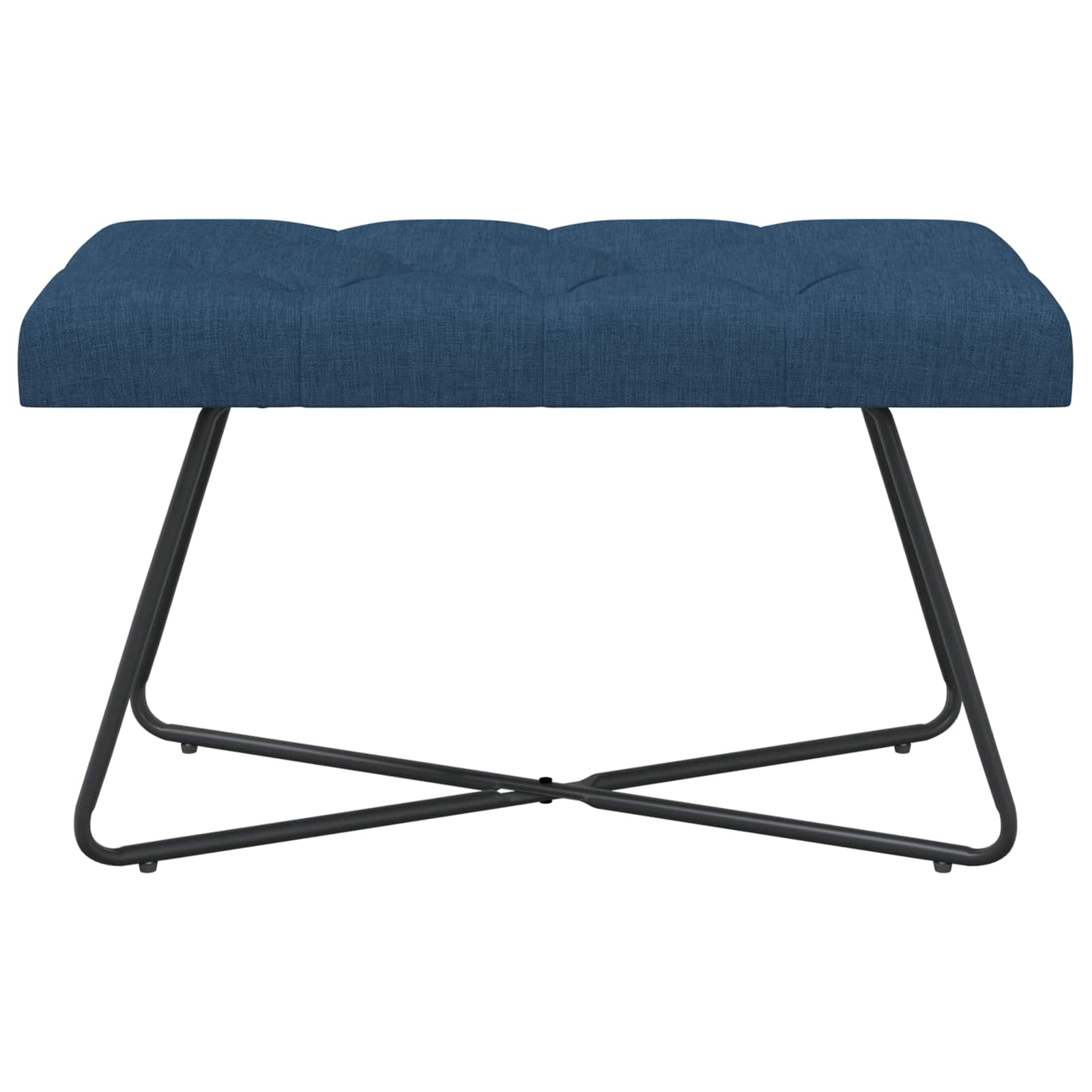 Bank met knoopverstelling Blauw 80 x 40 x 46 cm Stof