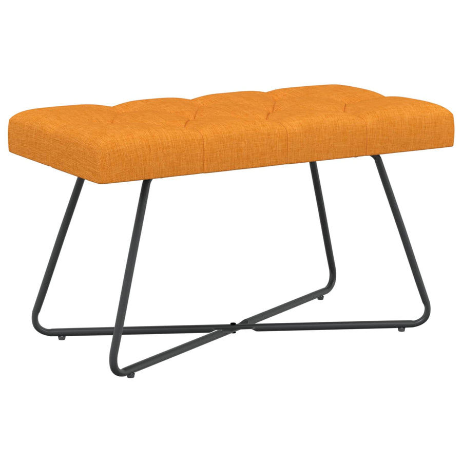 Bank met knoopverstelling Donkergeel 80 x 40 x 46 cm Stof
