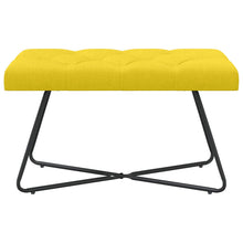 Bank met knoopverstelling Lichtgeel 80 x 40 x 46 cm Stof