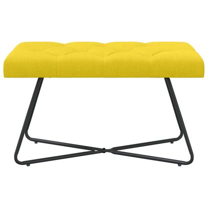 Bank met knoopverstelling Lichtgeel 80 x 40 x 46 cm Stof