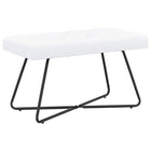 Bank met knoopverstelling Wit 80 x 40 x 46 cm Stof