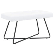 Bank 80x40x46 cm stof wit