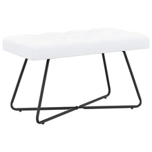 Bank met knoopverstelling Wit 80 x 40 x 46 cm Stof