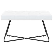 Bank met knoopverstelling Wit 80 x 40 x 46 cm Stof