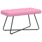 Bank roze 80x40x46 cm stof