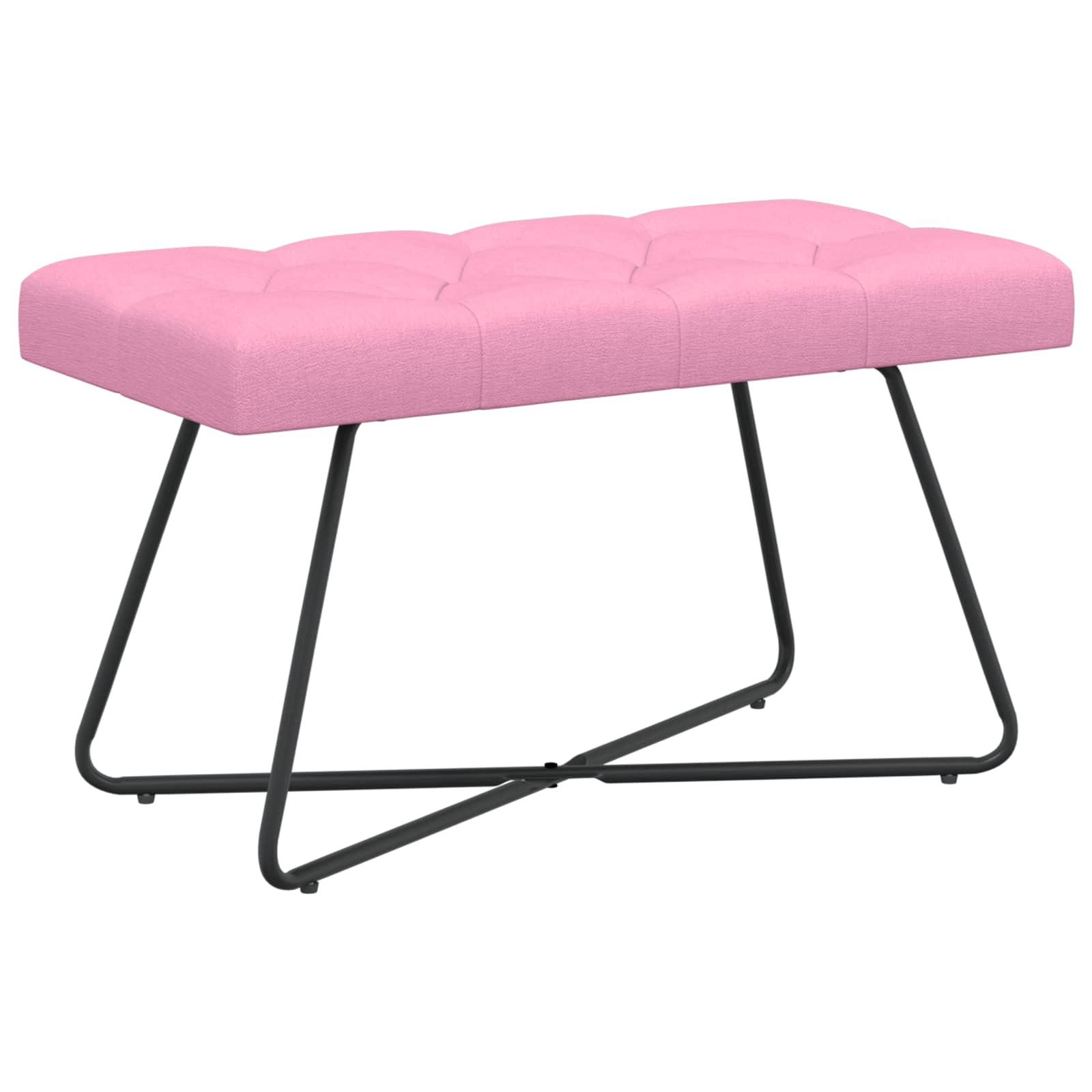 Bank met knoopverstelling Roze 80 x 40 x 46 cm Stof
