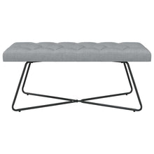 Bank met knoopverstelling Lichtgrijs 110 x 40 x 46 cm Stof