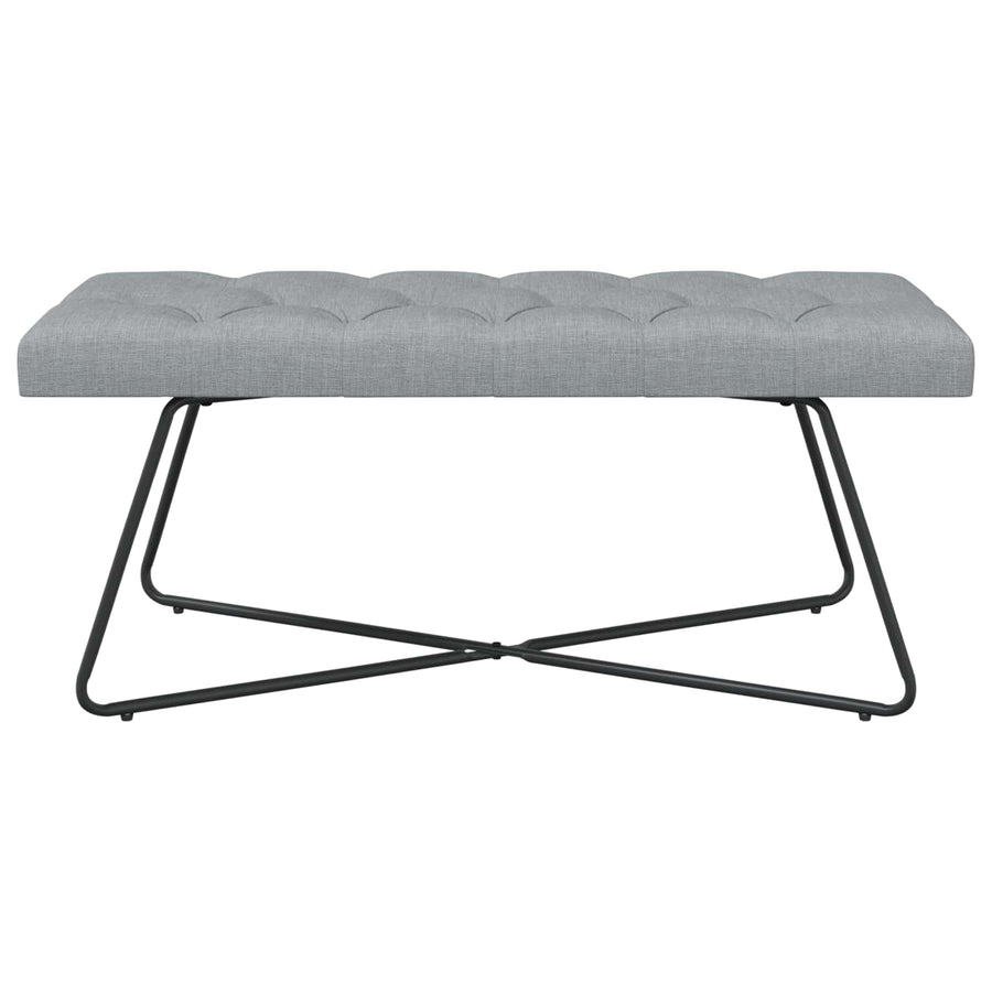 Bank met knoopverstelling Lichtgrijs 110 x 40 x 46 cm Stof