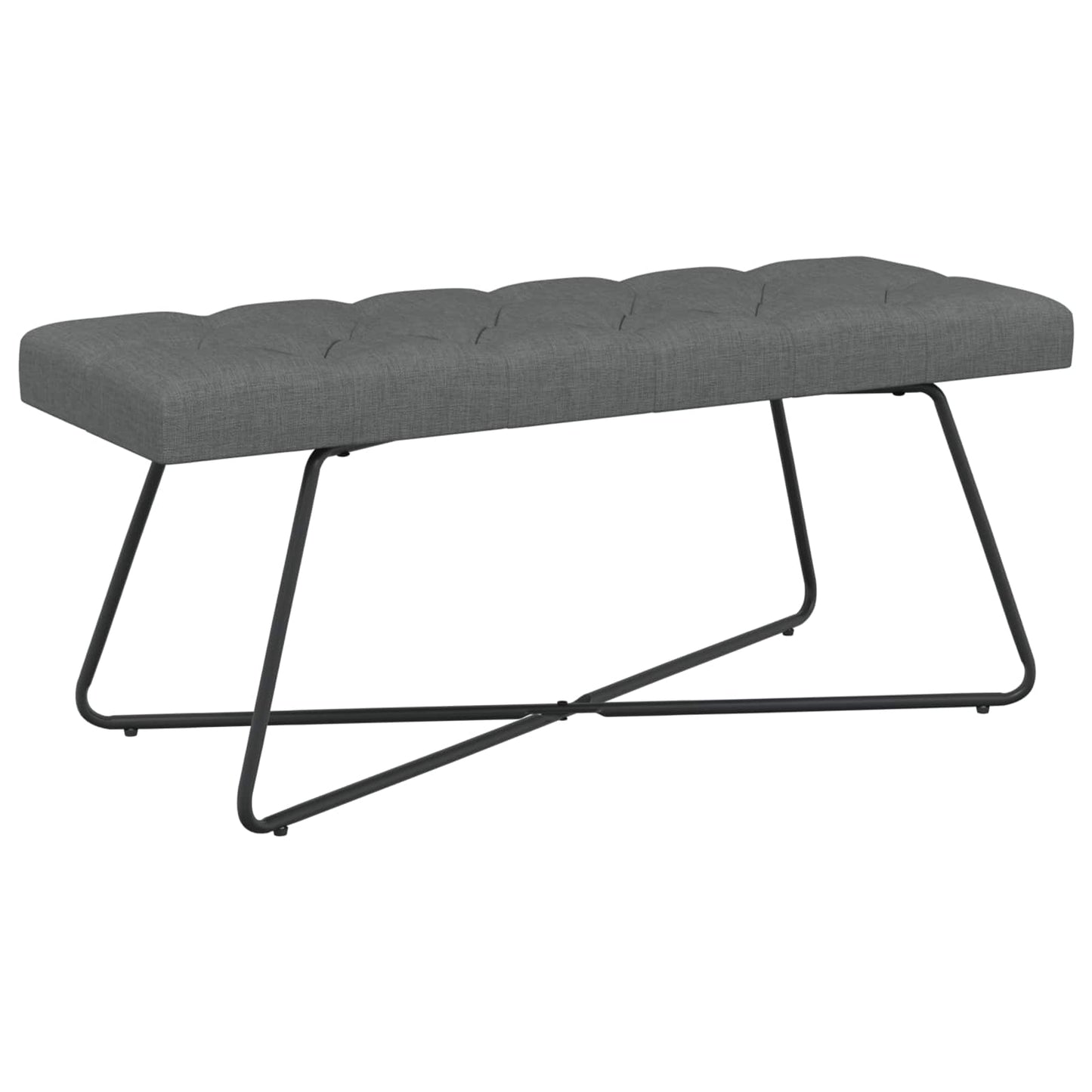 Bank met knoopverstelling Donkergrijs 110 x 40 x 46 cm Stof