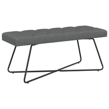 Bank met knoopverstelling Donkergrijs 110 x 40 x 46 cm Stof