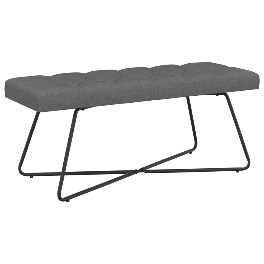 Bank met knoopverstelling Donkergrijs 110 x 40 x 46 cm Stof