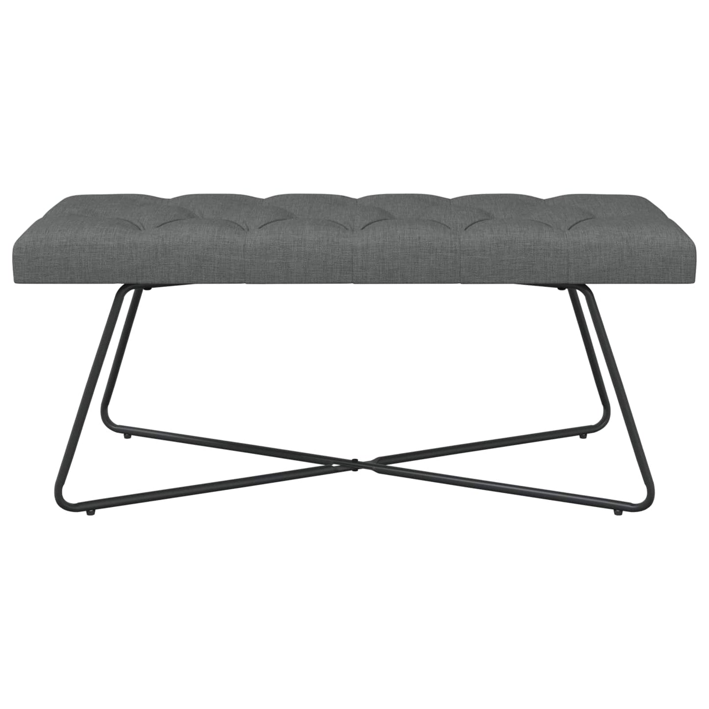 Bank met knoopverstelling Donkergrijs 110 x 40 x 46 cm Stof