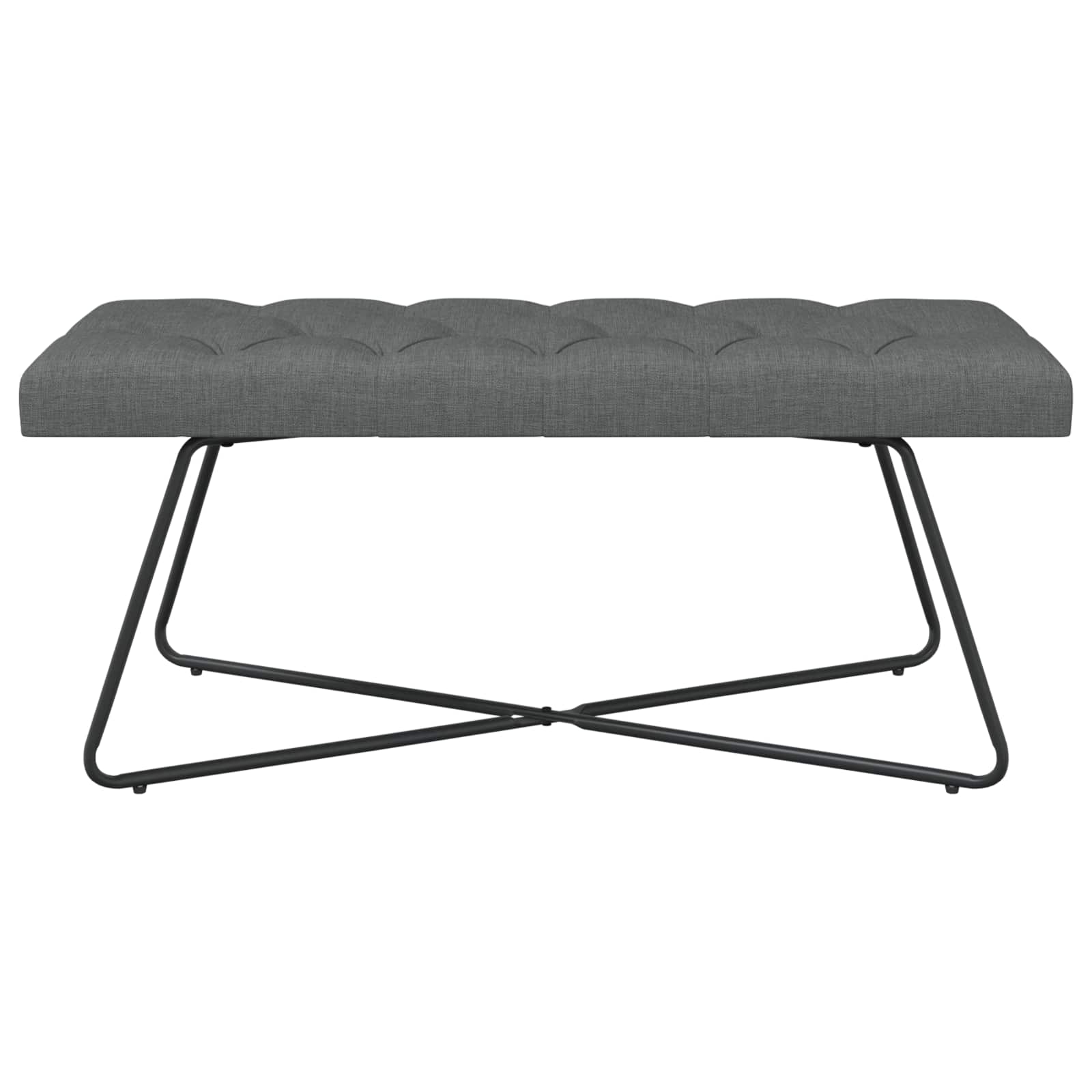 Bank met knoopverstelling Donkergrijs 110 x 40 x 46 cm Stof