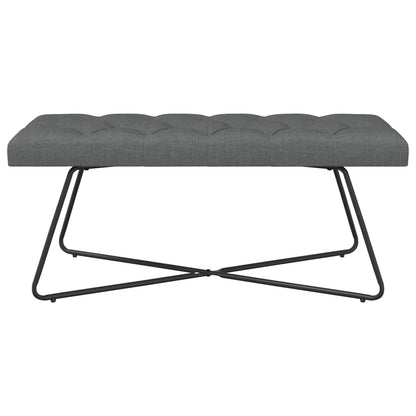 Bank met knoopverstelling Donkergrijs 110 x 40 x 46 cm Stof
