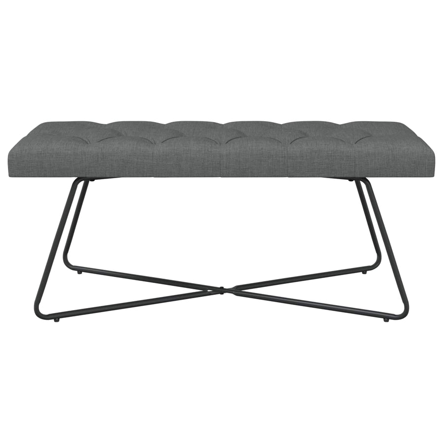 Bank met knoopverstelling Donkergrijs 110 x 40 x 46 cm Stof
