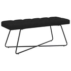 Bank stof zwart 110x40x46 cm