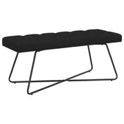Bank stof zwart 110x40x46 cm
