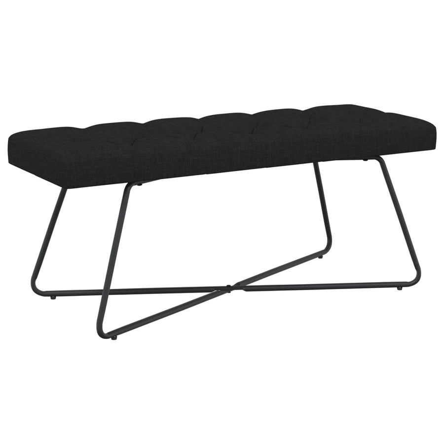 Bank met knoopverstelling Zwart 110 x 40 x 46 cm Stof