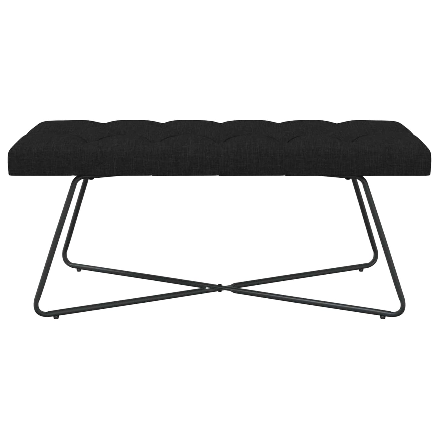Bank met knoopverstelling Zwart 110 x 40 x 46 cm Stof