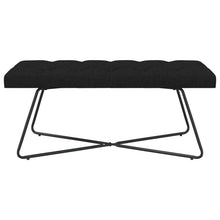 Bank met knoopverstelling Zwart 110 x 40 x 46 cm Stof