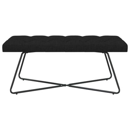 Bank met knoopverstelling Zwart 110 x 40 x 46 cm Stof