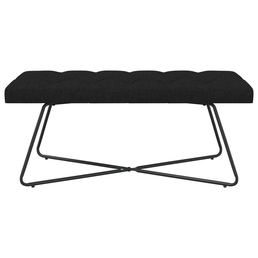 Bank met knoopverstelling Zwart 110 x 40 x 46 cm Stof