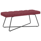 Bank wijnrood 110x40x46 cm stof