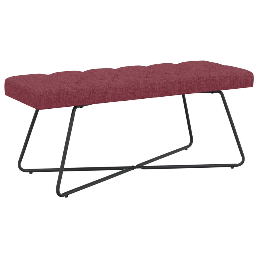Bank met knoopverstelling Wijnrood 110 x 40 x 46 cm Stof