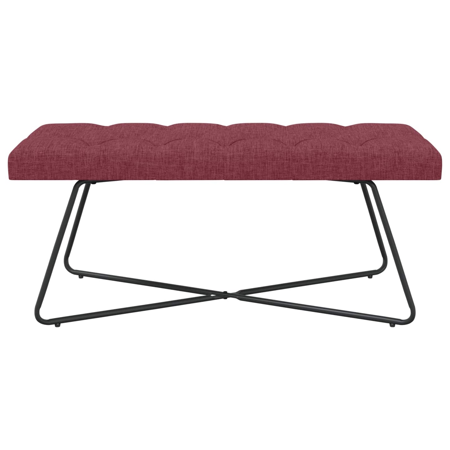 Bank met knoopverstelling Wijnrood 110 x 40 x 46 cm Stof