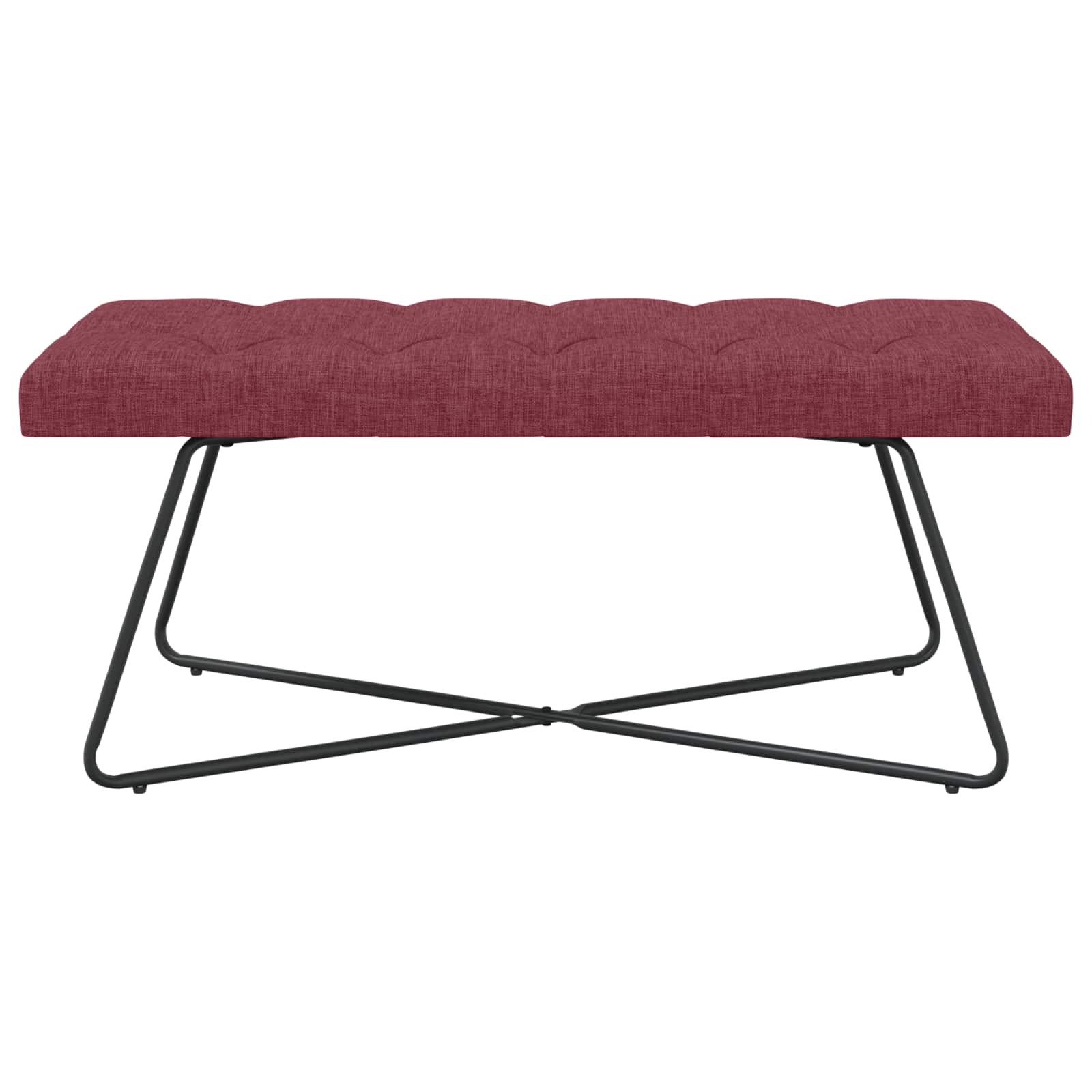Bank met knoopverstelling Wijnrood 110 x 40 x 46 cm Stof