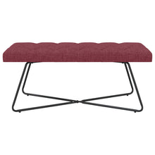 Bank met knoopverstelling Wijnrood 110 x 40 x 46 cm Stof
