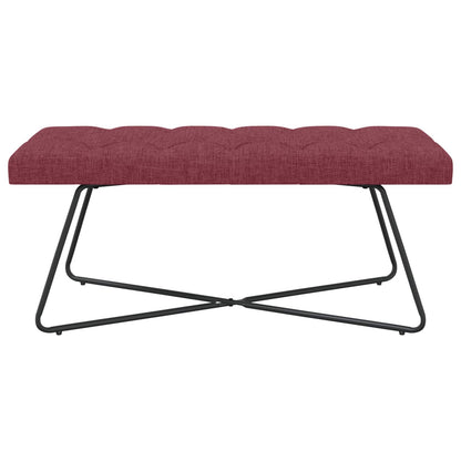 Bank met knoopverstelling Wijnrood 110 x 40 x 46 cm Stof