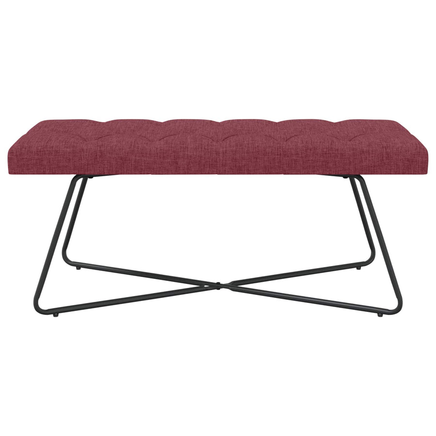 Bank met knoopverstelling Wijnrood 110 x 40 x 46 cm Stof