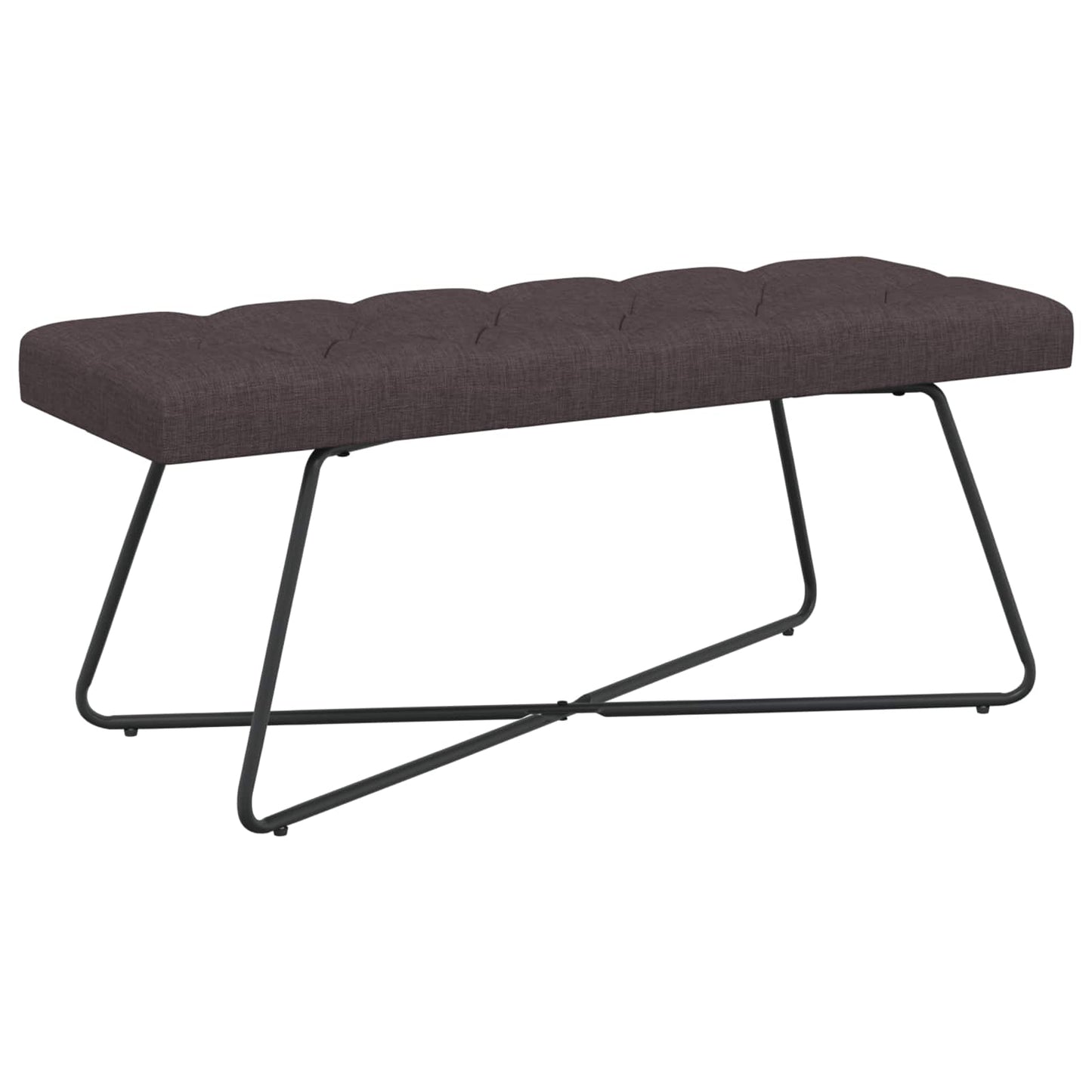 Bank met knoopverstelling Donkerbruin 110 x 40 x 46 cm Stof