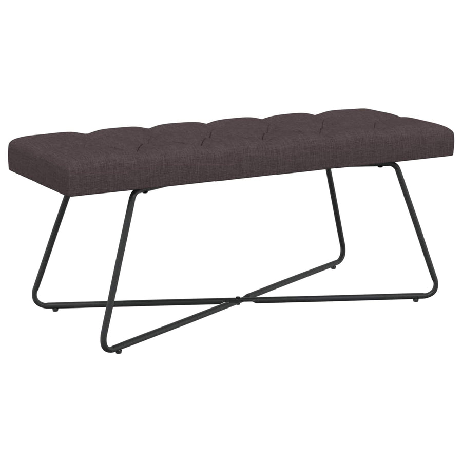 Bank met knoopverstelling Donkerbruin 110 x 40 x 46 cm Stof