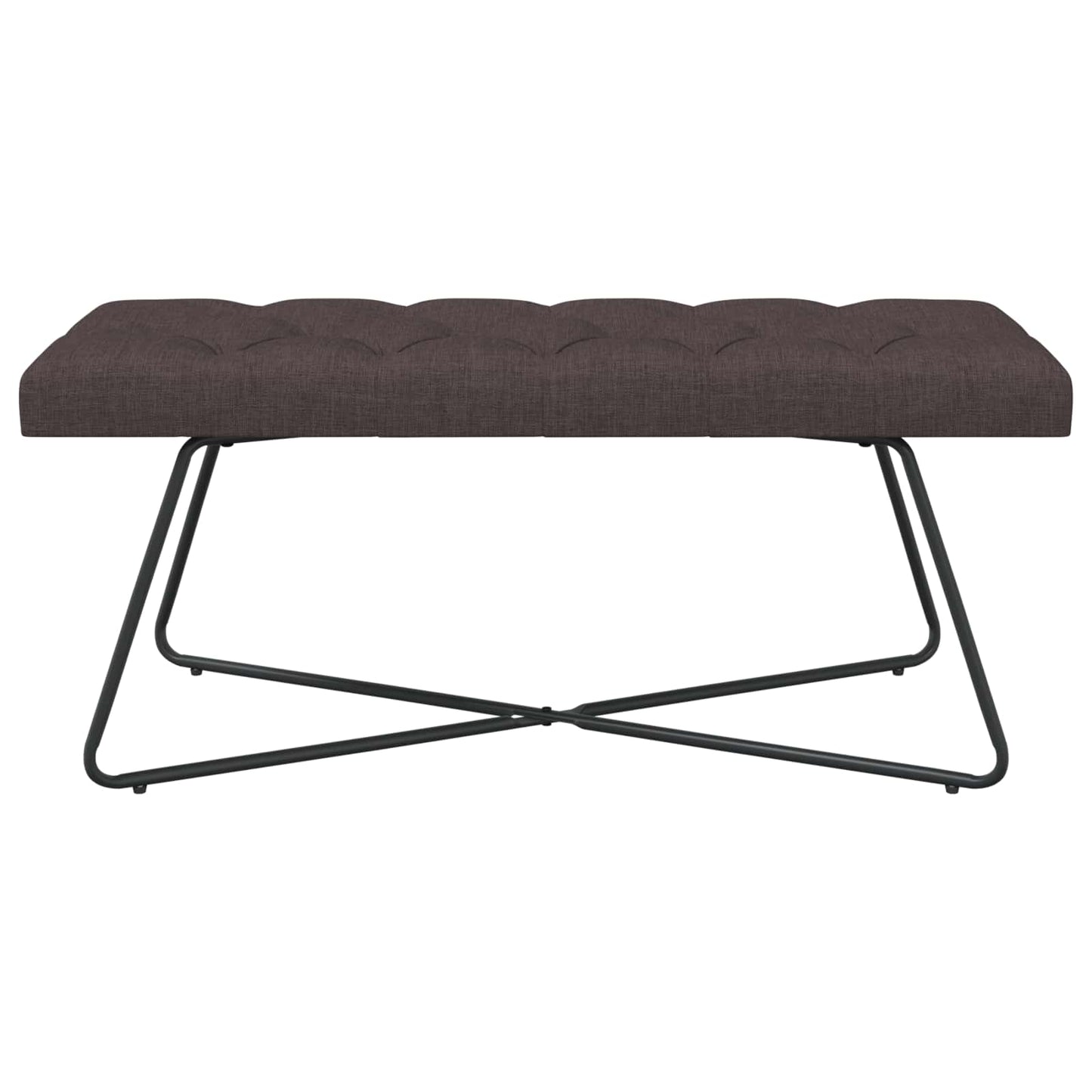 Bank met knoopverstelling Donkerbruin 110 x 40 x 46 cm Stof