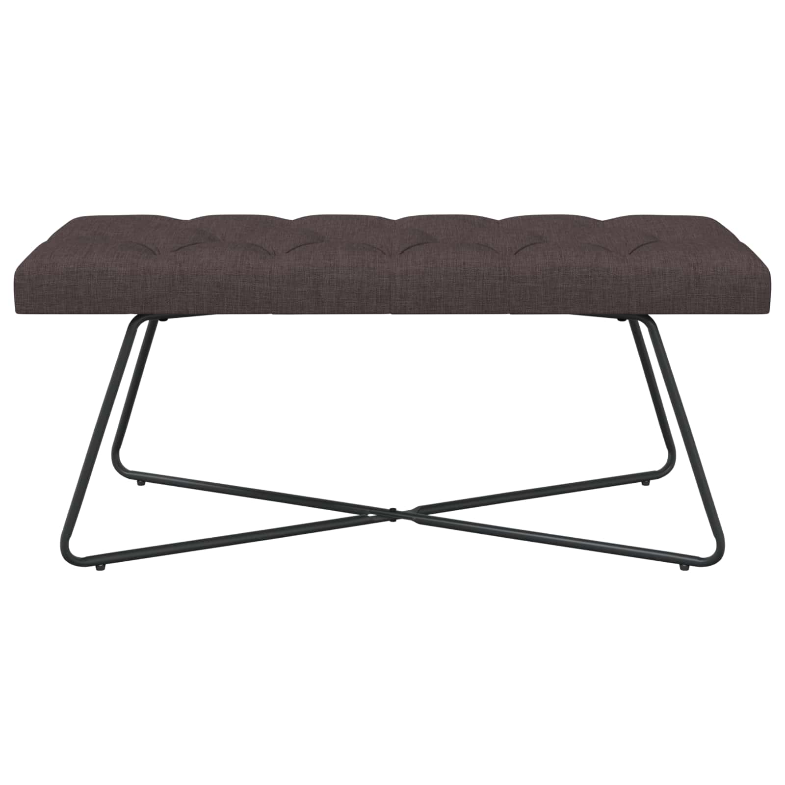 Bank met knoopverstelling Donkerbruin 110 x 40 x 46 cm Stof