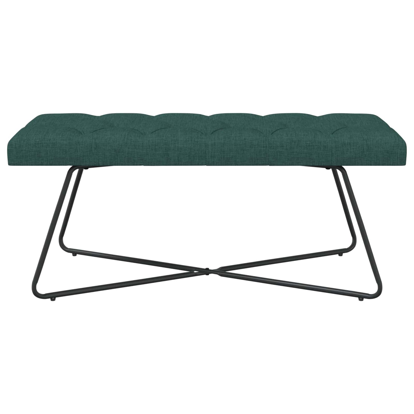 Bank met knoopverstelling Donkergroen 110 x 40 x 46 cm Stof