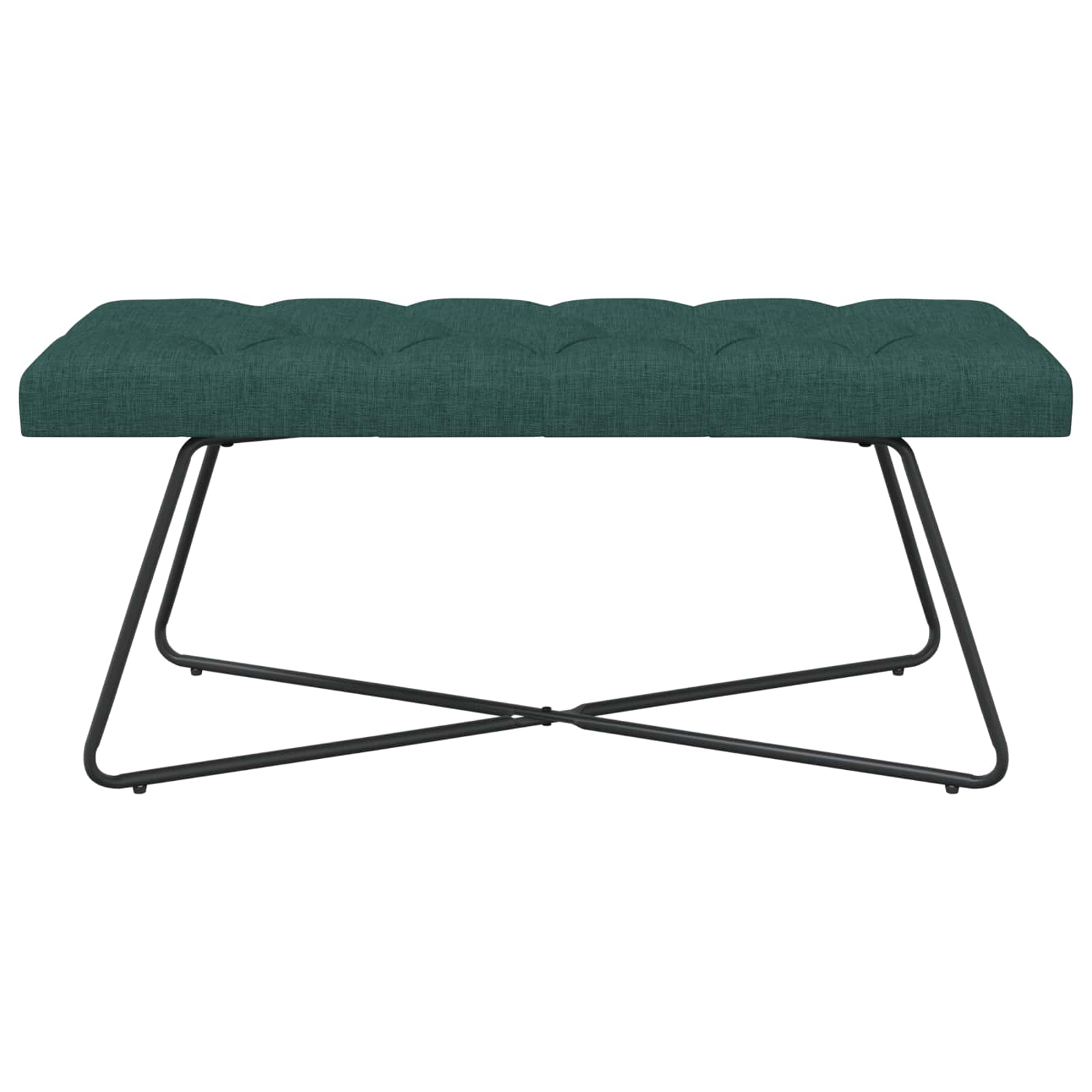 Bank met knoopverstelling Donkergroen 110 x 40 x 46 cm Stof