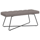 Bank taupe 110 x 40 x 46 cm stof
