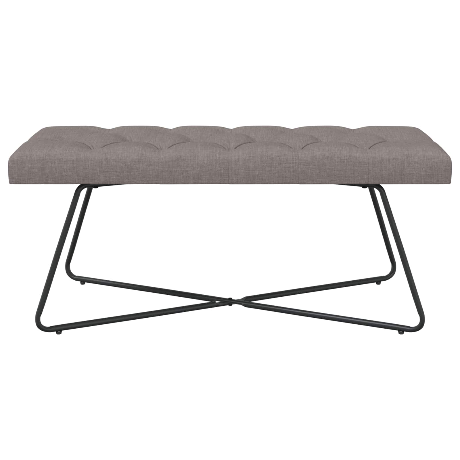 Bank met knoopverstelling Taupe 110 x 40 x 46 cm Stof