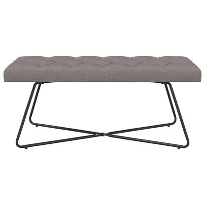 Bank met knoopverstelling Taupe 110 x 40 x 46 cm Stof