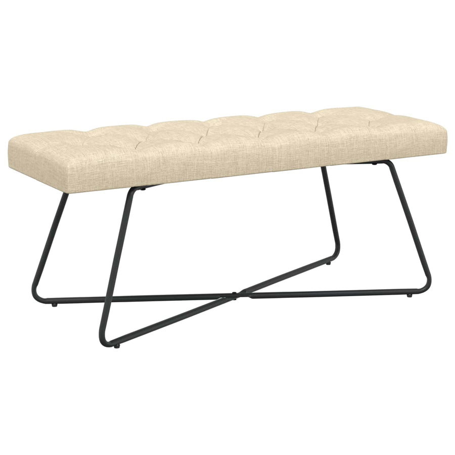 Bank met knoopverstelling Crèmekleurig 110 x 40 x 46 cm Stof