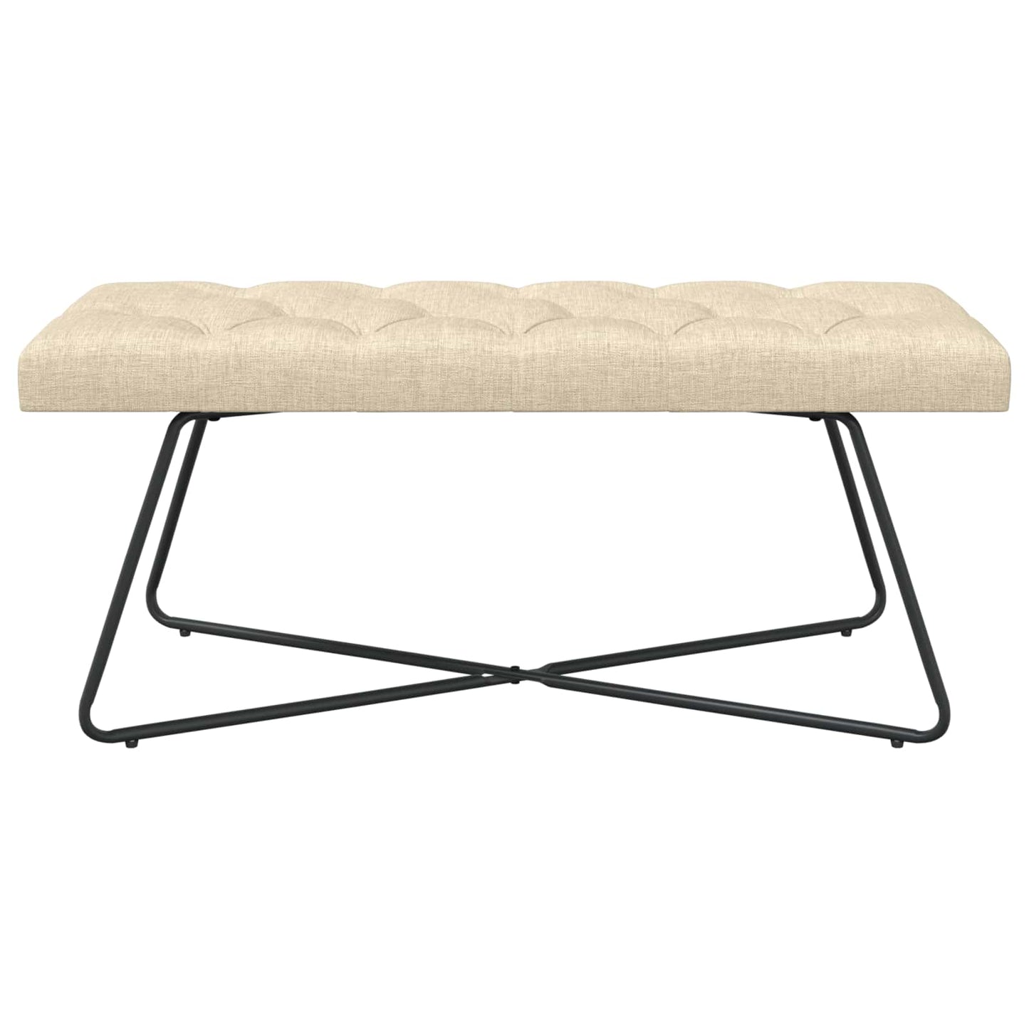 Bank met knoopverstelling Crèmekleurig 110 x 40 x 46 cm Stof