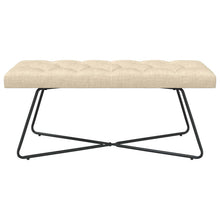 Bank met knoopverstelling Crèmekleurig 110 x 40 x 46 cm Stof