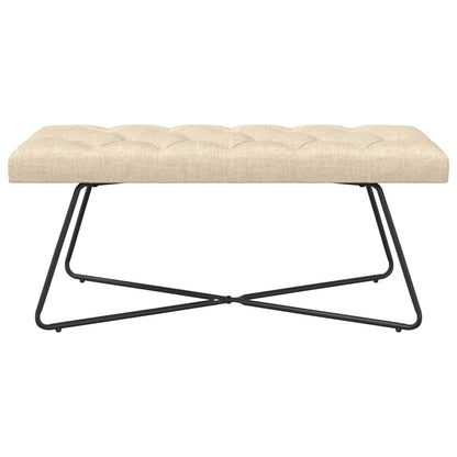 Bank met knoopverstelling Crèmekleurig 110 x 40 x 46 cm Stof
