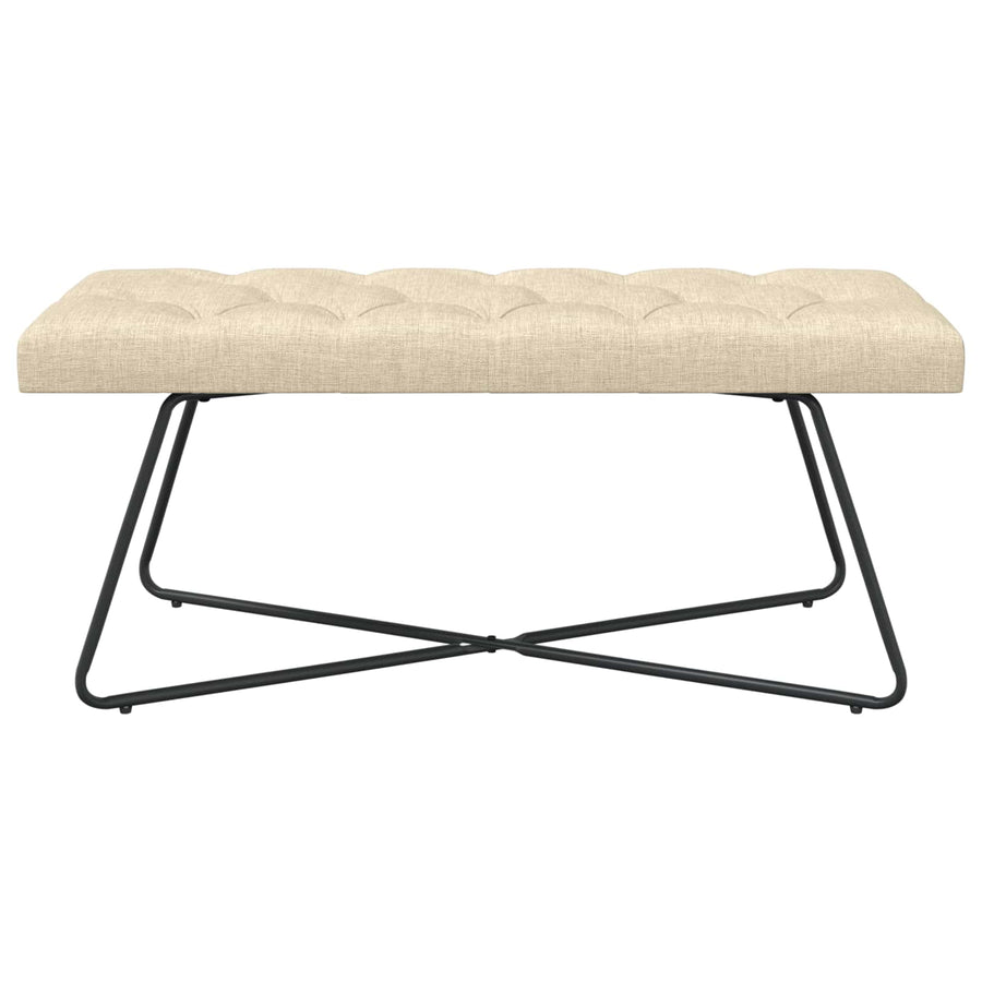 Bank met knoopverstelling Crèmekleurig 110 x 40 x 46 cm Stof