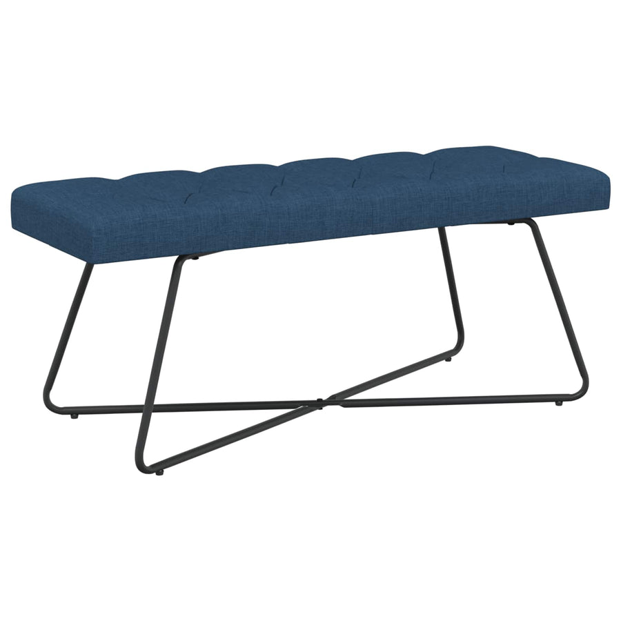 Bank met knoopverstelling Blauw 110 x 40 x 46 cm Stof