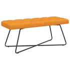 Bank donkergeel 110x40x46 cm stof