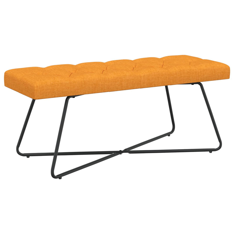 Bank met knoopverstelling Donkergeel 110 x 40 x 46 cm Stof
